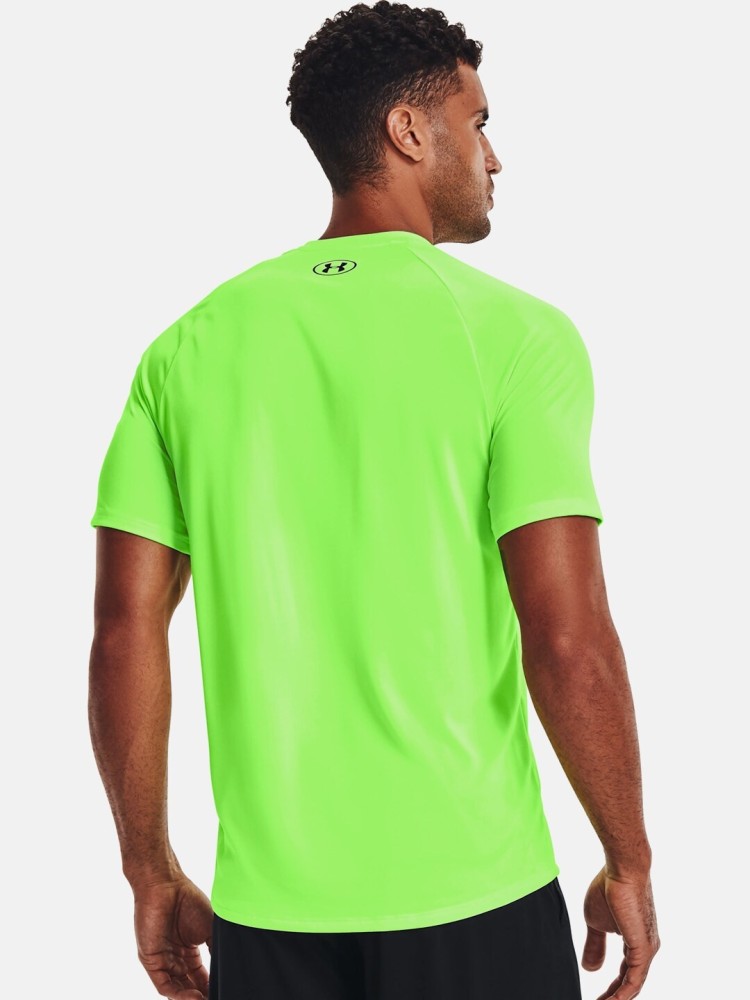 Lime green under armour t shirt sale