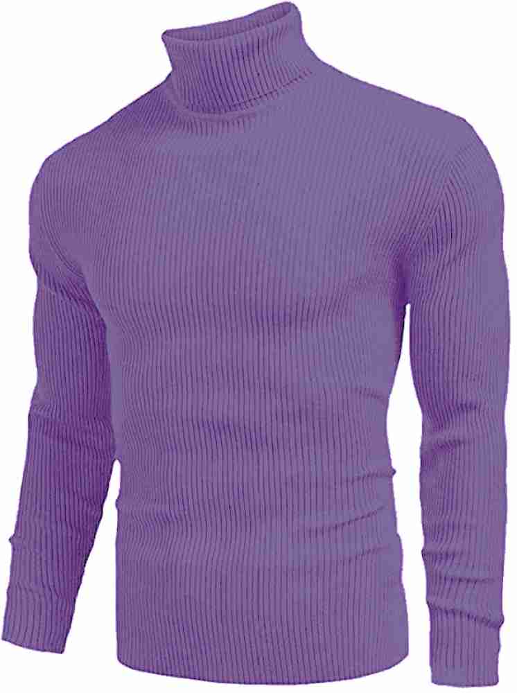 mens purple turtleneck shirt