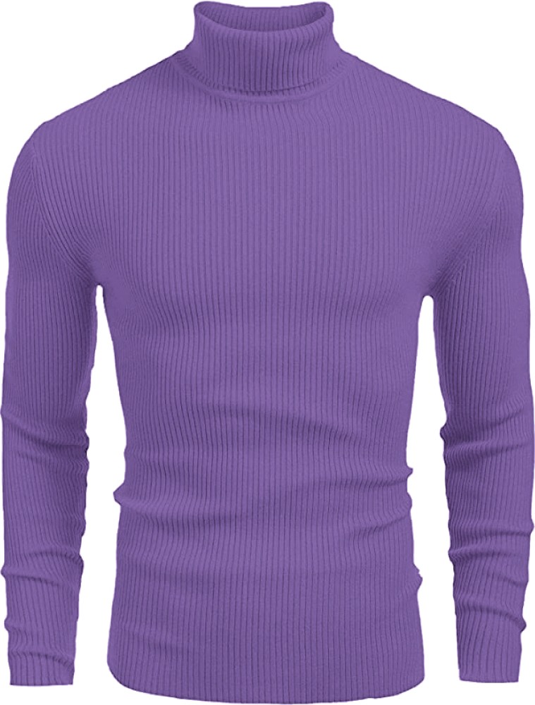 Mens purple turtleneck clearance shirt