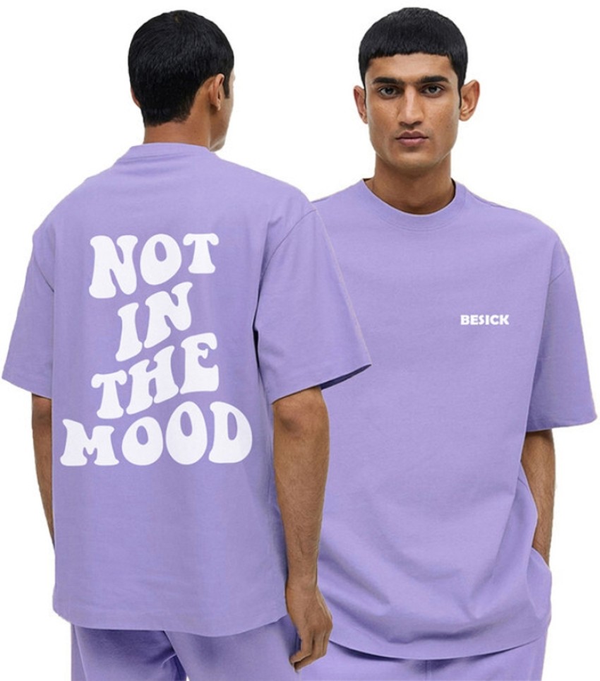 Kshs Typography Men Round Neck Purple T-shirt