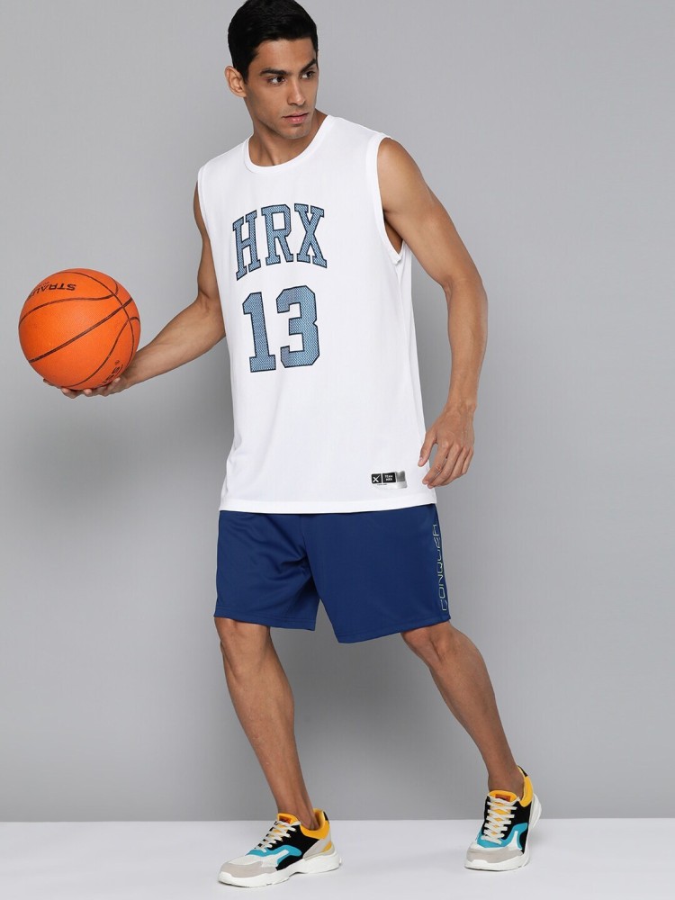 Buy HRX By Hrithik Roshan Men Printed Hooded Basketball T Shirt