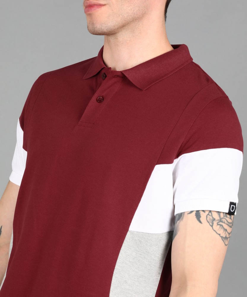 Burgundy and hotsell white polo shirt