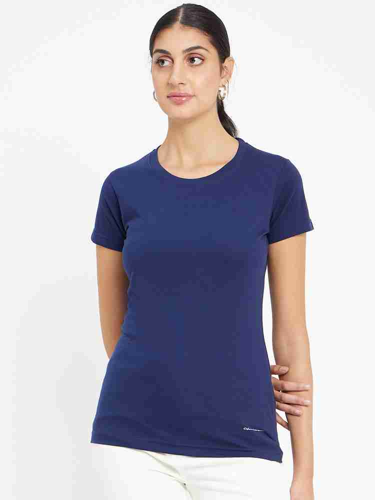 OKANE Solid Women Round Neck Blue T Shirt Buy OKANE Solid Women Round Neck Blue T Shirt Online at Best Prices in India Flipkart
