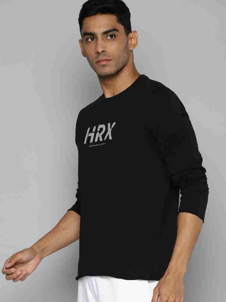 HRX by Hrithik Roshan Solid Men Round Neck White, Black T-Shirt - Buy HRX  by Hrithik Roshan Solid Men Round Neck White, Black T-Shirt Online at Best  Prices in India