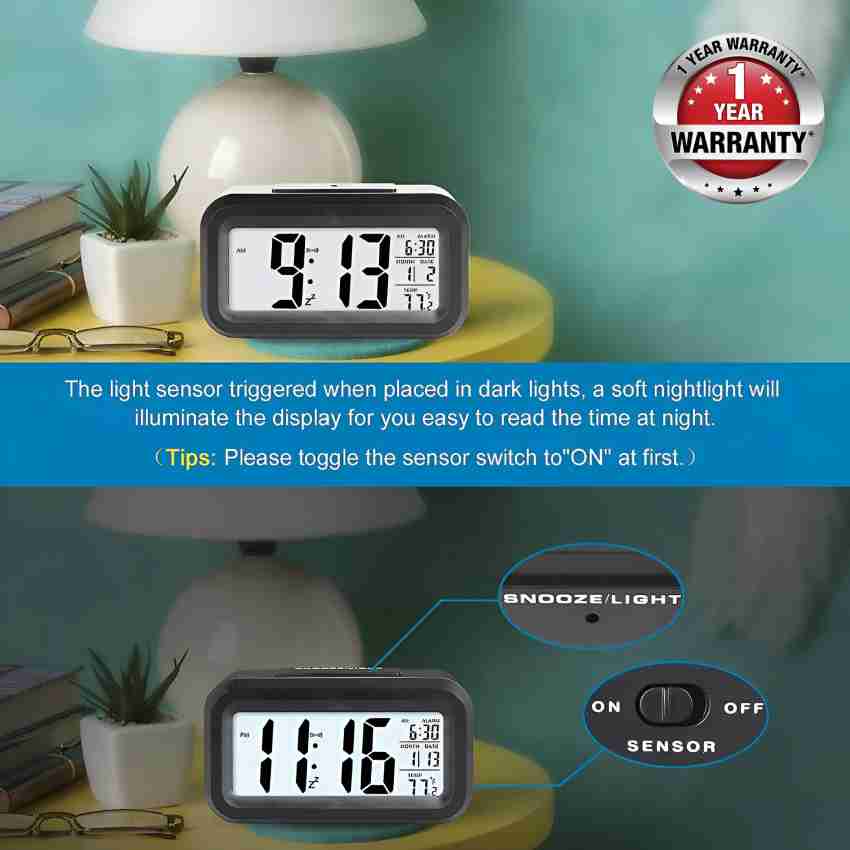 Argussy Digital Black Alarm Clock Price in India - Buy Argussy Digital  Black Alarm Clock online at