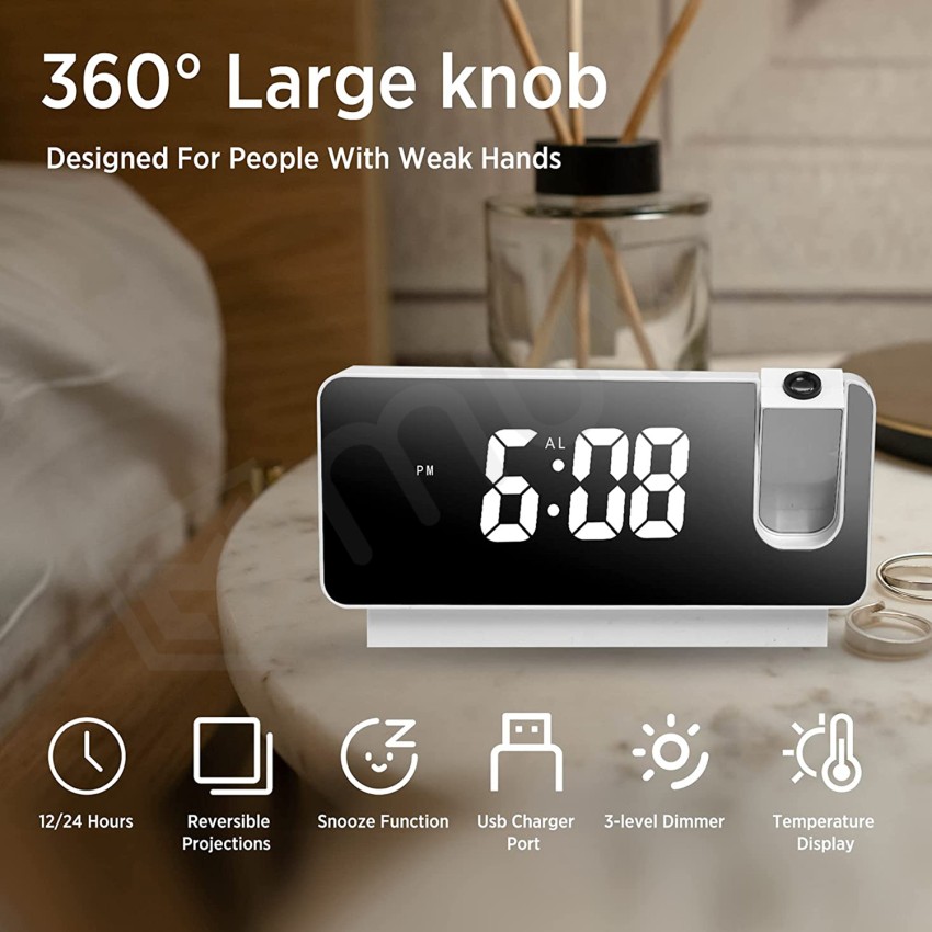 X88 Pro Digital 3D Projection Alarm Clock LED Mirror Clock Display with  Snooze Function White Clock Price in India - Buy X88 Pro Digital 3D  Projection Alarm Clock LED Mirror Clock Display