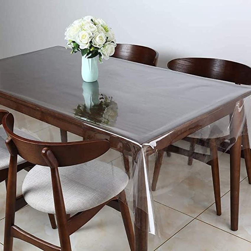 Dining table cover transparent store 6 seater