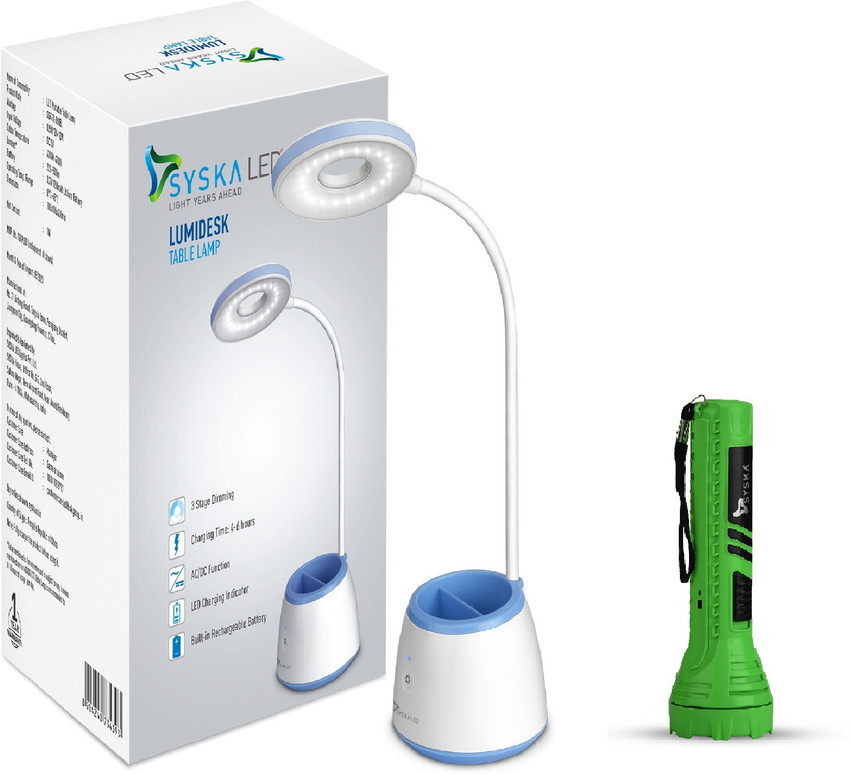 Syska SSK TL 8608L T112UL Torch and Rechargeable Table Lamp