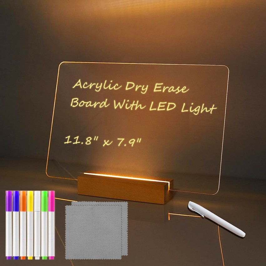 LED Acrylic Dry Erase Board  Light Up Dry Erase Board Rewritable