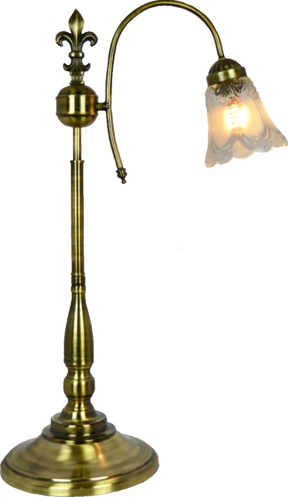 Buy Green Brass Antique Metal and Glass Study Lamp at 45% OFF