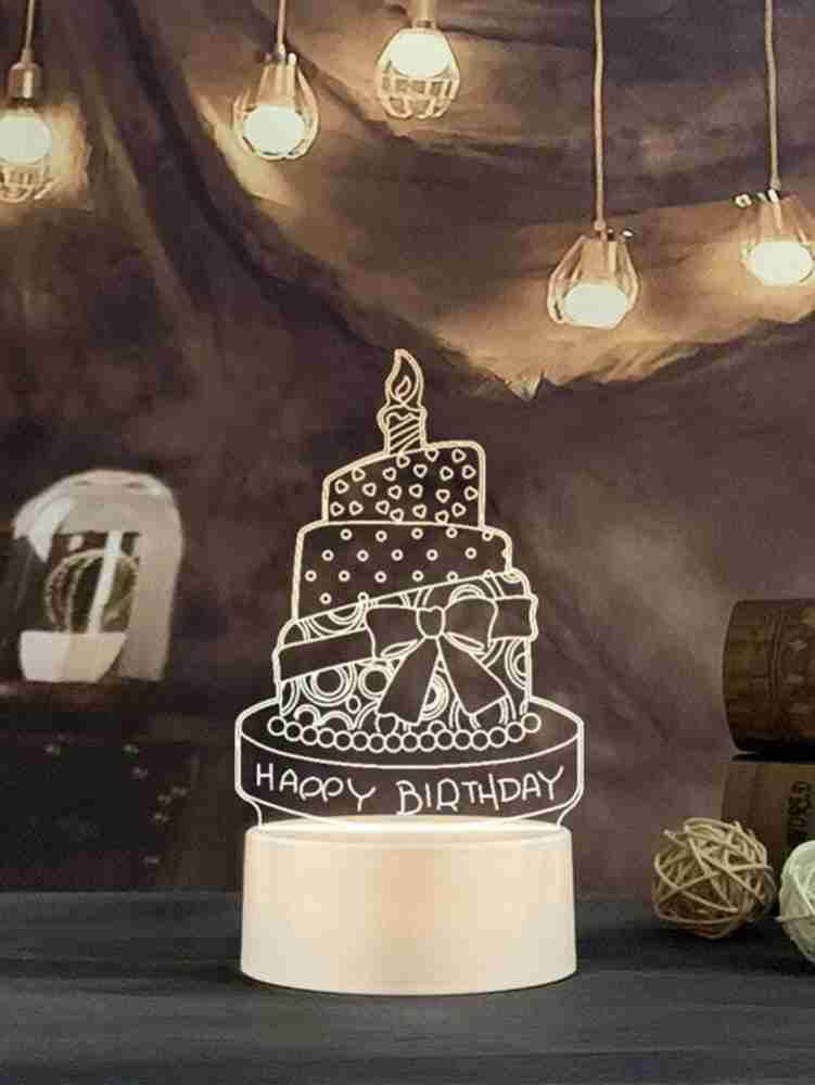 Buy Sparkle Gift and Decor Led Birthday Lamp - 3D Illusion LED