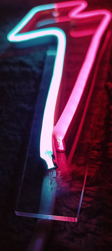 Lightning bolt neon table lamp sales