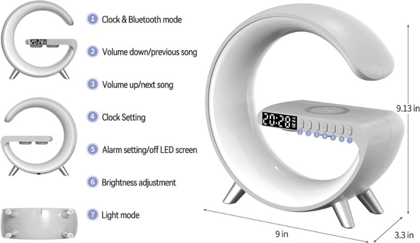 SHAILRON Night Light Table Lamp Led Wireless Charging Speaker Table Lamp  Price in India - Buy SHAILRON Night Light Table Lamp Led Wireless Charging  Speaker Table Lamp online at