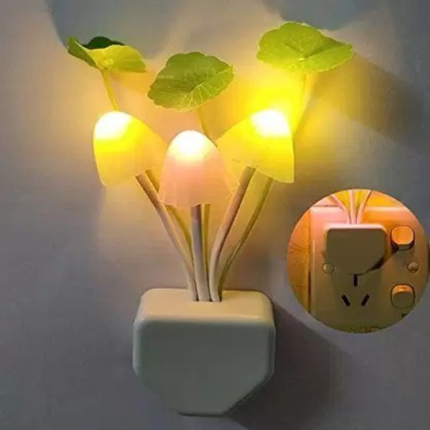 Color changing outlet mushroom night light