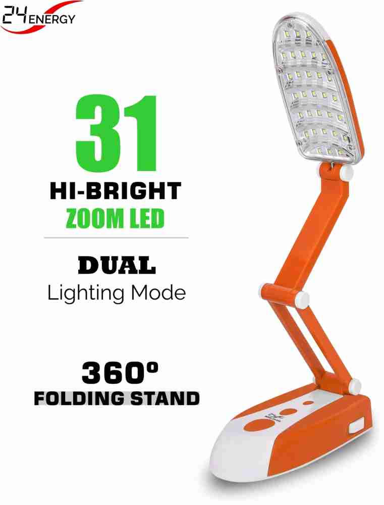 24 ENERGY Hi Bright LED Sturdy Lamp with Foldable Rechargeable