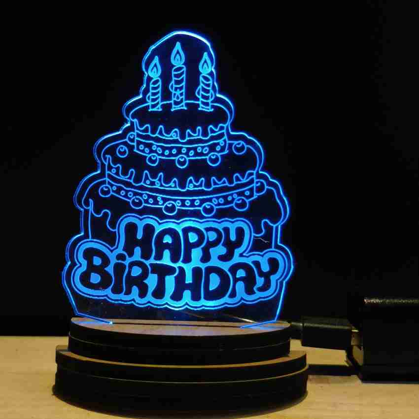 Buy Sparkle Gift and Decor Led Birthday Lamp - 3D Illusion LED