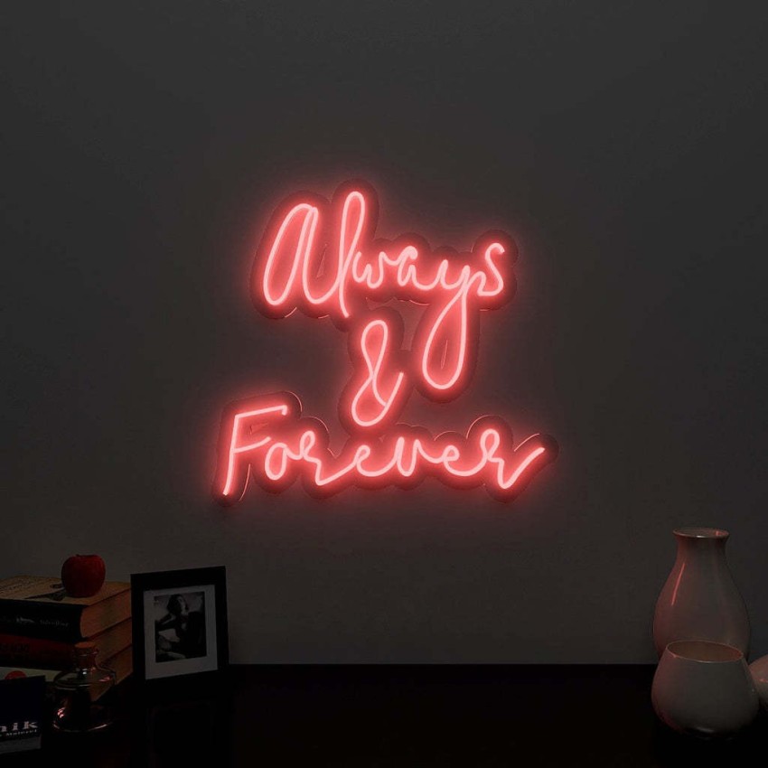 AS GLOWSIGNS Always & Forever Neon LED Light Red Size (24 X 20) inch Night  Lamp Price in India - Buy AS GLOWSIGNS Always & Forever Neon LED Light Red  Size (24