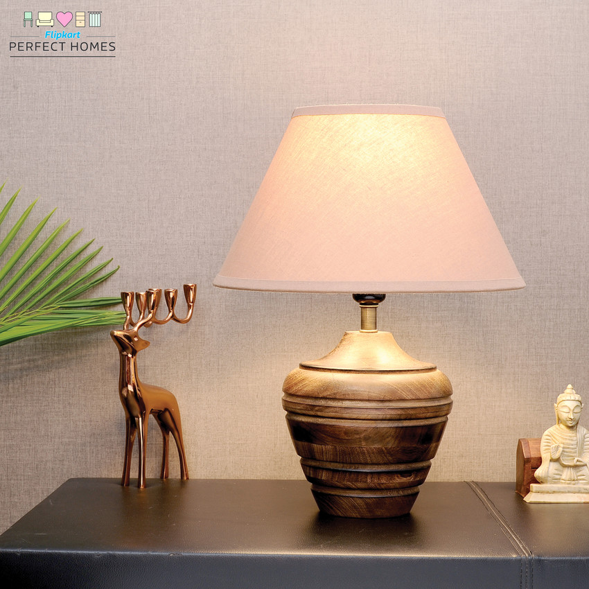 Flipkart Perfect Homes Knepp mini natural carved wood Table Lamp Price in India Buy Flipkart Perfect Homes Knepp mini natural carved wood Table Lamp online at Flipkart