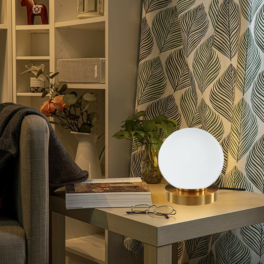 Small globe shop table lamp