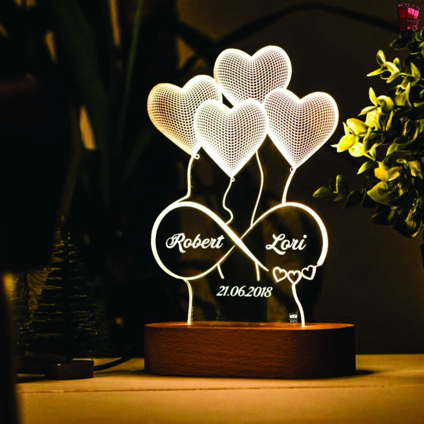 HIMOCEAN Personalized 3D Illusion LED Table Lamp Gift for