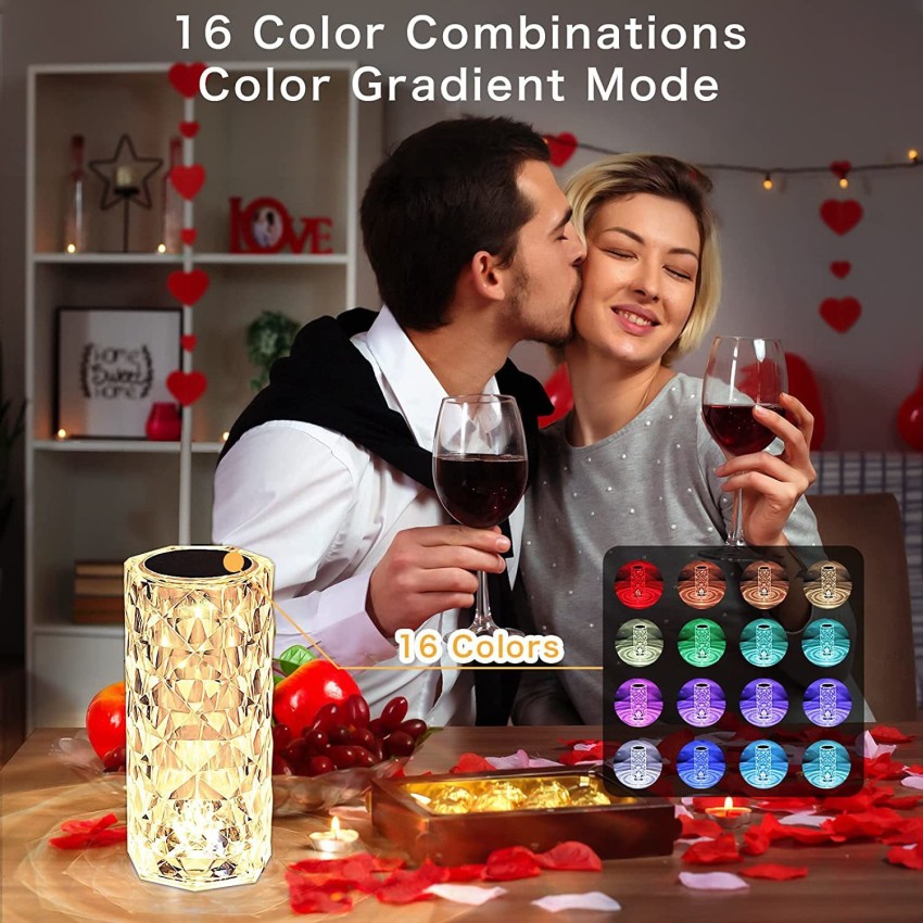 RGB Desk Lamps Dimmable Crystal Table Lamp Small Table Lamps for