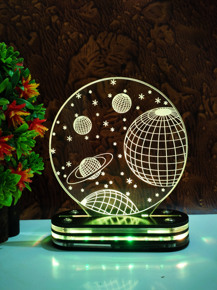 Solar system sales table lamp