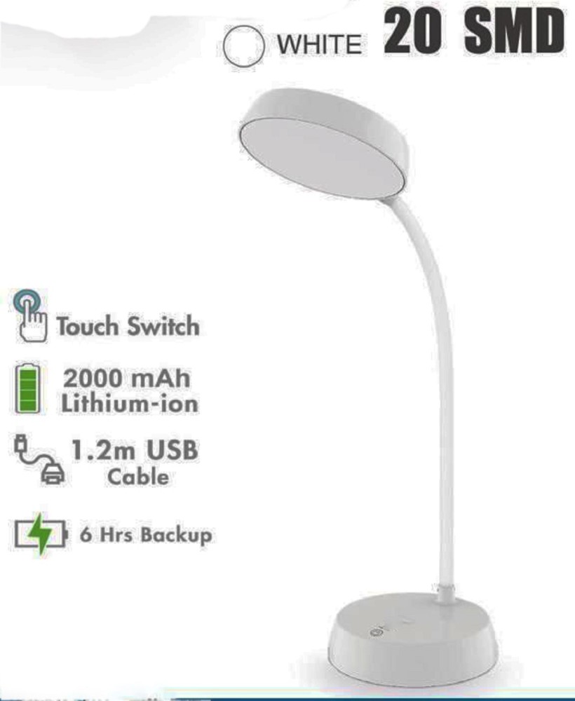 Desk lamp deals with flexible neck