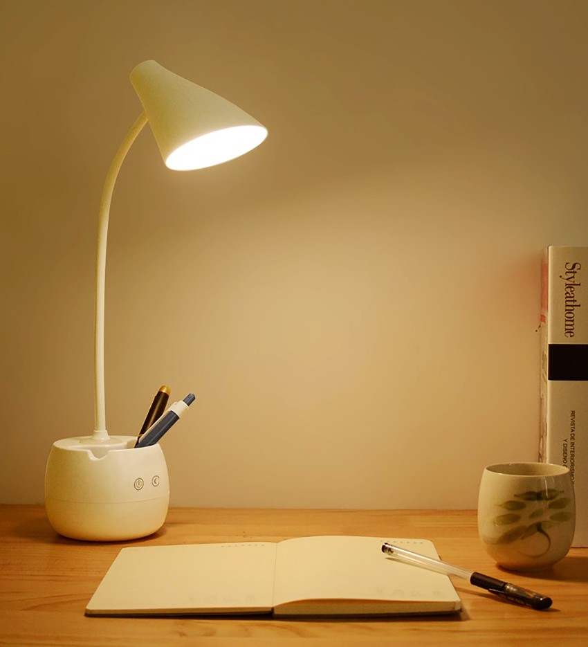 FIRSTLIKE LED Touch Desk Lamp with Eye Protection Light Stand and On/Off  Switch Led Study Table Lamps Touch for Student Children Reading Office  Study