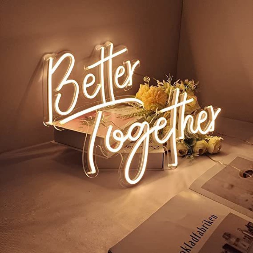 AS GLOWSIGNS Better Together Stylish Neon Light Night Lamp Price