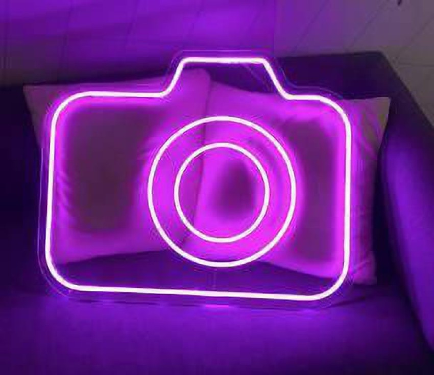 AS GLOWSIGNS Purple Camera Neon LED Light Size (10 X 18) inch Night Lamp  Price in India - Buy AS GLOWSIGNS Purple Camera Neon LED Light Size (10 X  18) inch Night