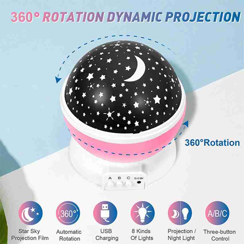 Self rotating constellation deals night projector lamp