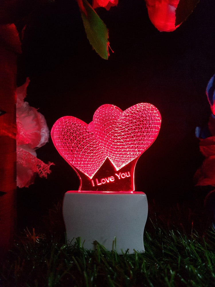 to My Bestie Gifts,3D Illusion Lamp I Love You Friends Night Light