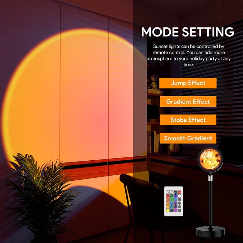 Tagve Sunset Projection lamp 16 Colors/4 Modes Table Lamp Price in India -  Buy Tagve Sunset Projection lamp 16 Colors/4 Modes Table Lamp online at