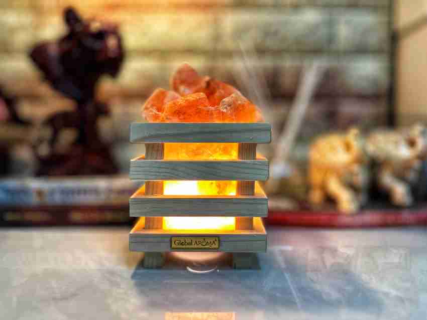 GLOBAL AROMA 4 Ply Himalayan Rock Salt Lamp for Positive Energy