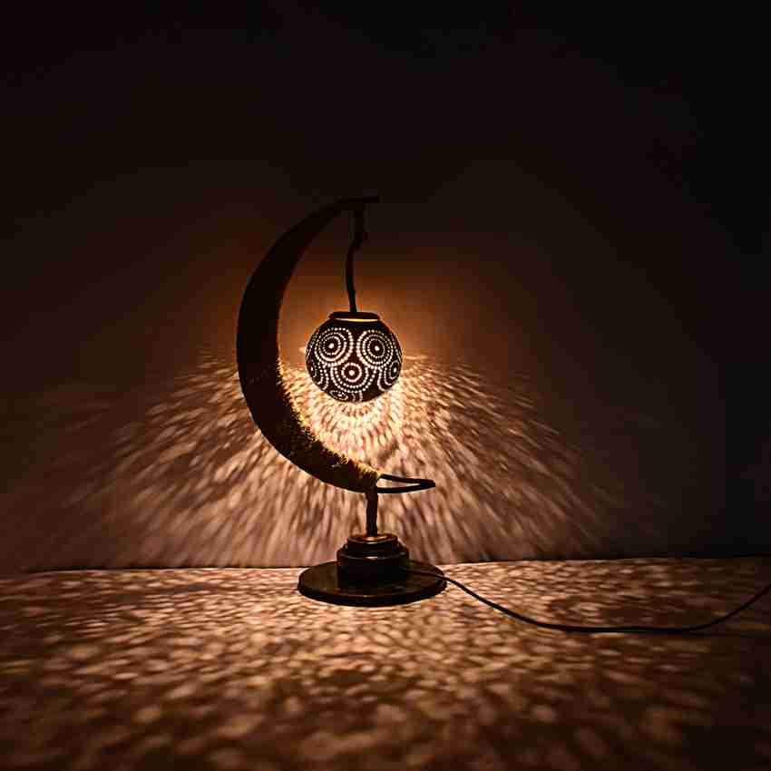 Eco jute and handicrafts N & H Eco-friendly Handmade Coconut Half Moon 1  Ball Table Chakri Design Lamp Table Lamp Price in India - Buy Eco jute and  handicrafts N & H