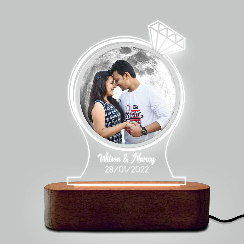 Personalized Photo Night Light Personalized Wedding Gifts For The Couple  Led Night Light Multi Color - Bedroom Decor