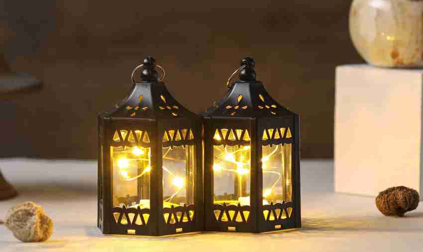 Satyam Kraft Acrylic Antique LED Lamp Led Tea Light Candle Holder