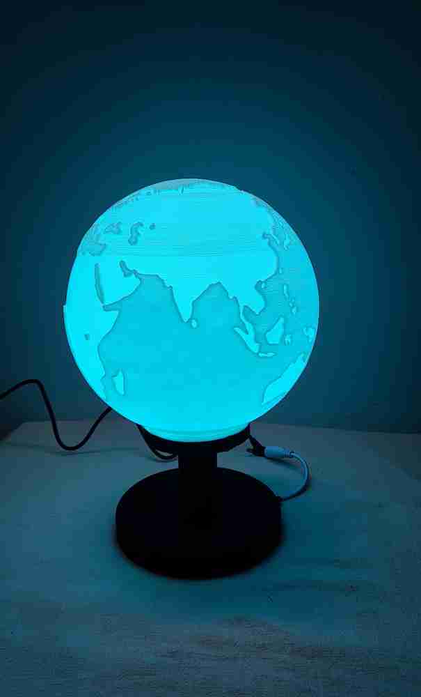 3d dimensions india Earth table lamp with 16 color changing light