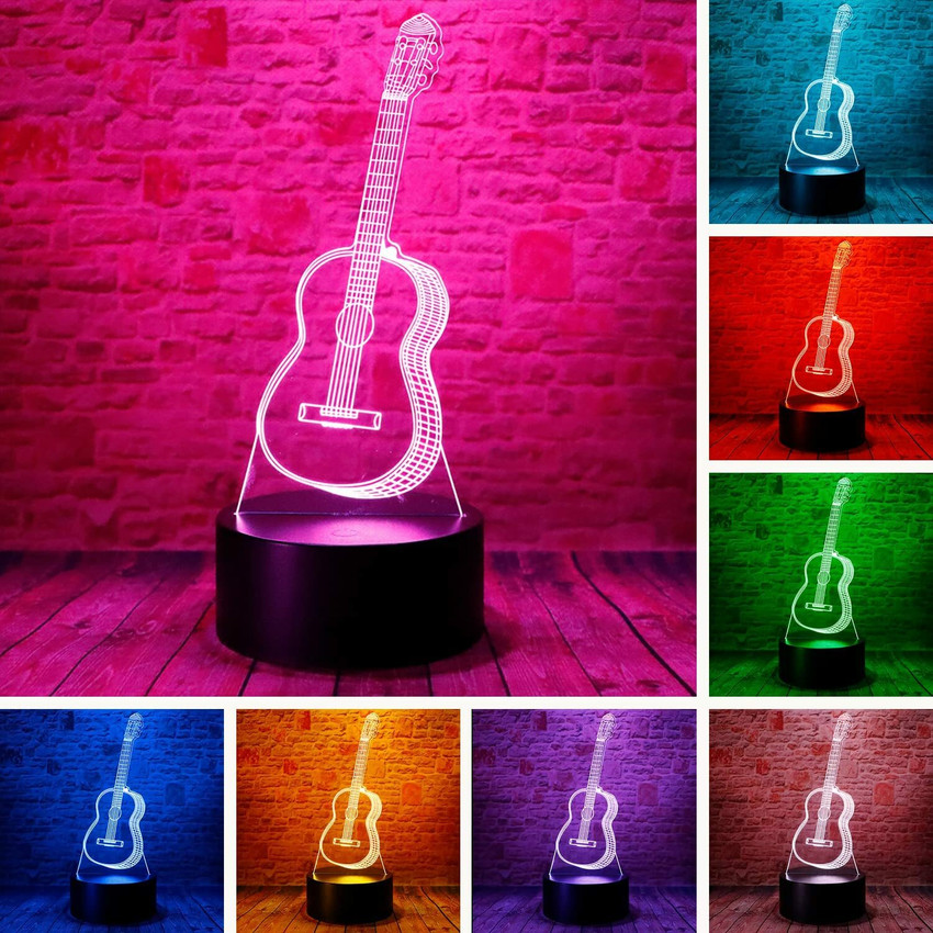 Guitar 3d illusion lamp deals