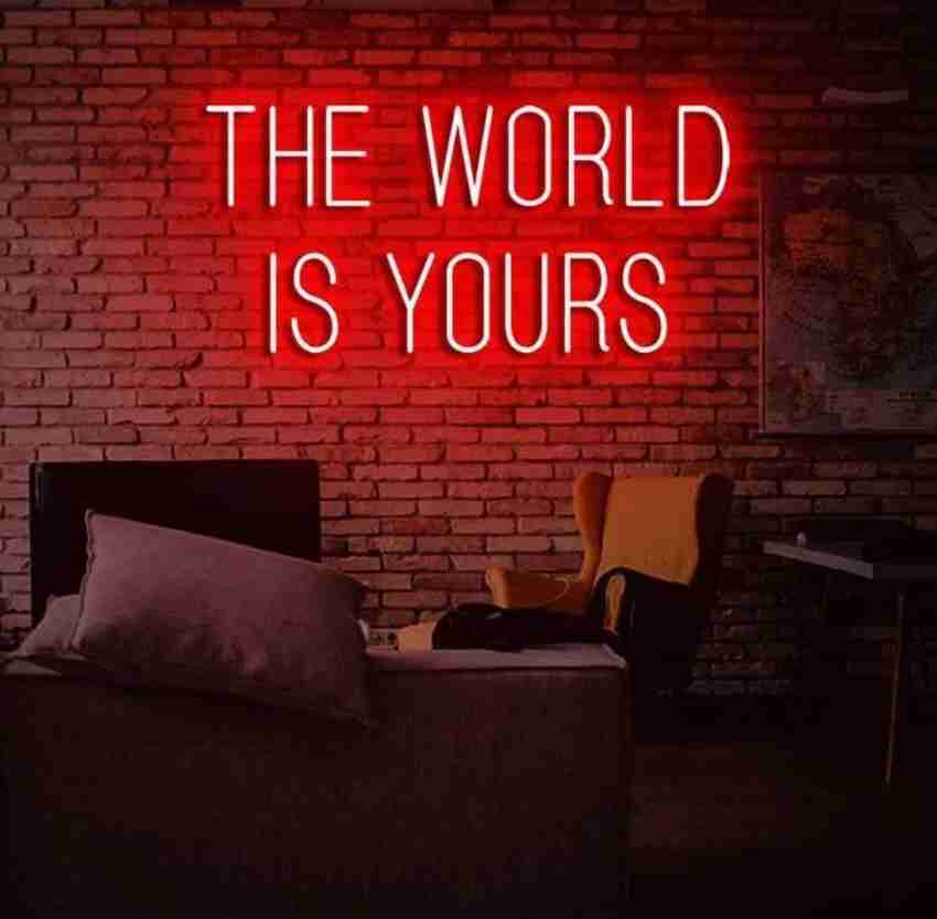 AS GLOWSIGNS The Word Is Yours Neon LED Light Red Size 18 X 24