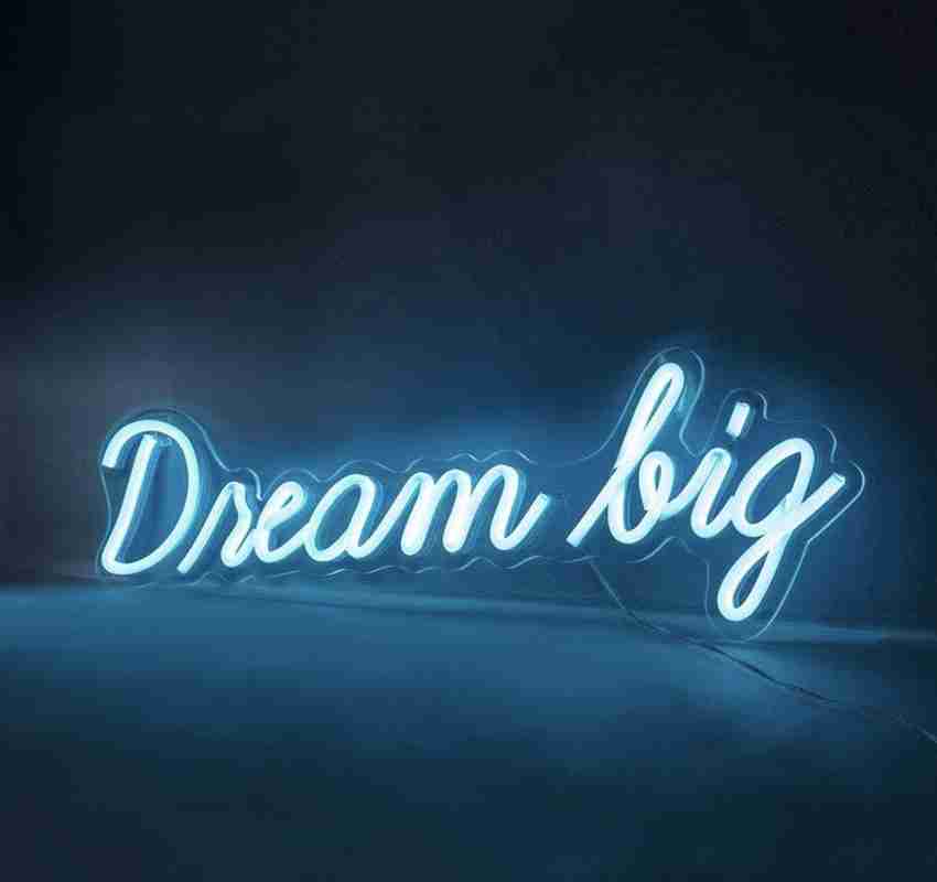 Swister Decor Dream Big Neon Light Ice Blue Night Lamp Price in