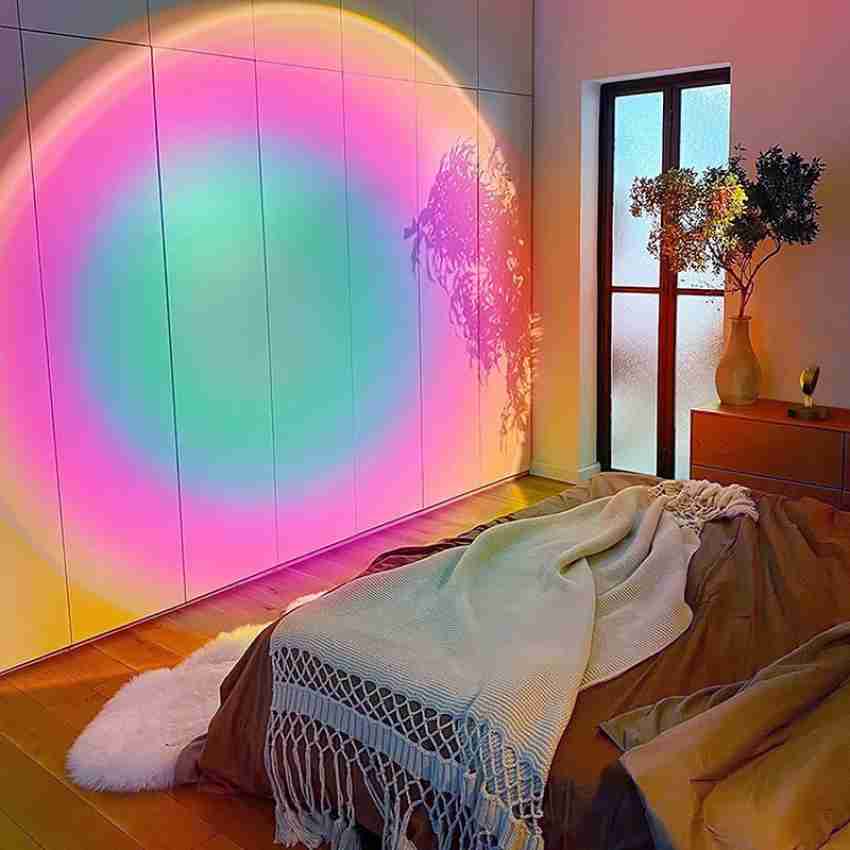 Sunset Lamp, Projector Rainbow Light 180 Degree Rotation Projection Led  Night Light for Photography/Selfie/Home/Living Room/Bedroom Decor, USB  Charging (Rainbow) 