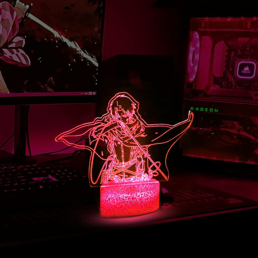 ComicSense Attack on Titan Anime Levi Led Lamp 16 Color Changing