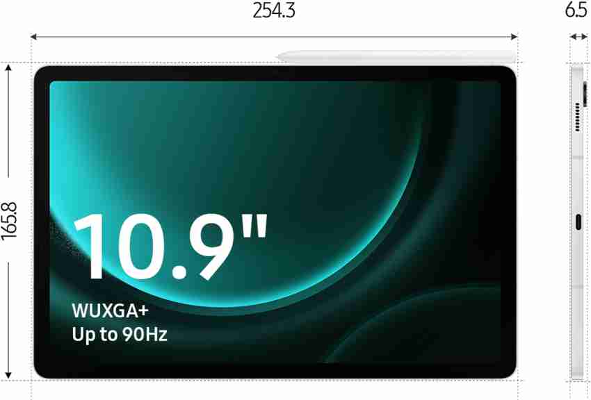 Samsung Galaxy Tab S9 FE Tablet, 10.9, 128GB, Silver 