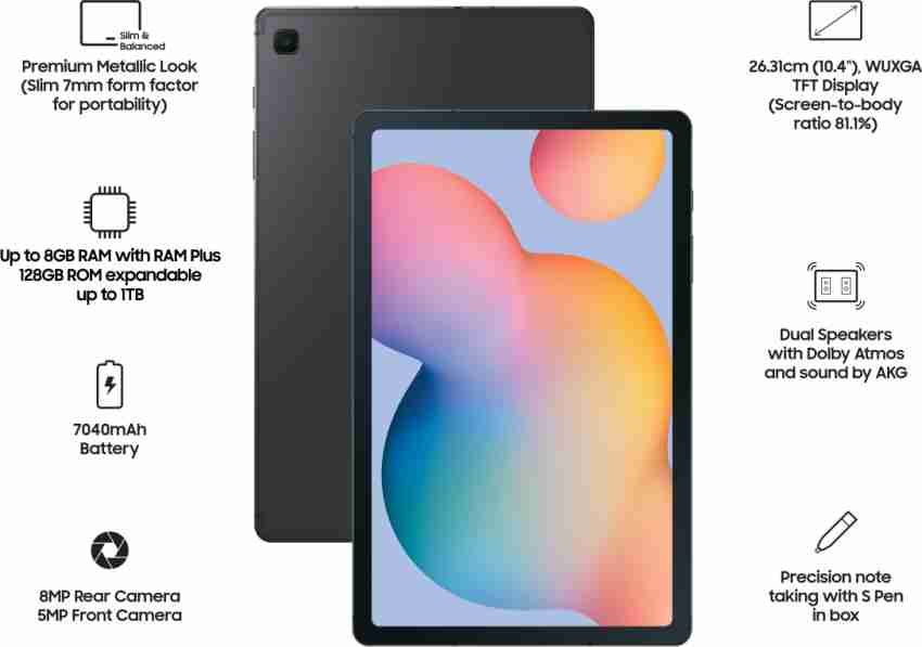 samsung galaxy tab s6 lite launched with 7040mah battery check price and features

