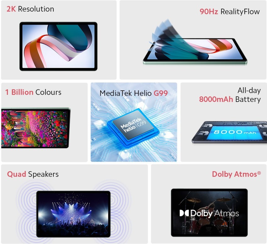 Xiaomi Redmi Pad Tablet, 4GB+128GB / 6GB+128GB, MTK Helio G99, 90Hz  Display, 8000mAh Battery, 8MP Main Camera, 18W Fast Charging
