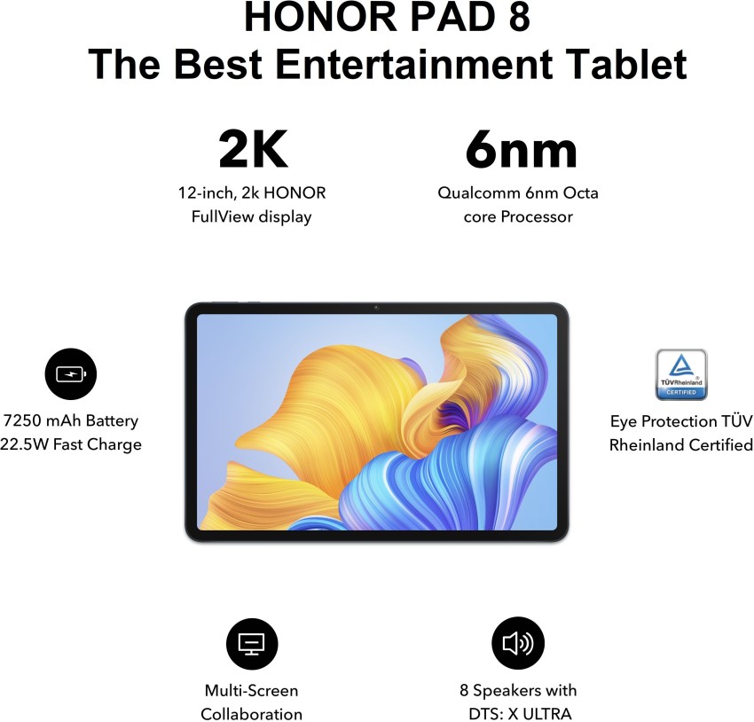 HONOR Pad 8 12″ Tablet 128GB – Blue, 5301ADSN