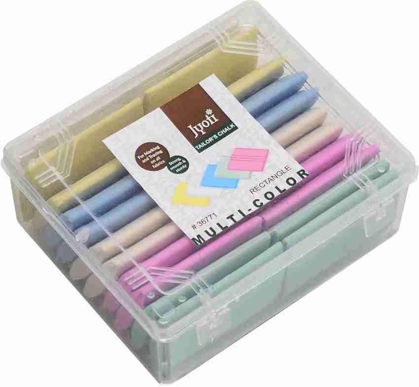 1set Plastic Tailor Chalk With Storage Box, Modern Rectangle