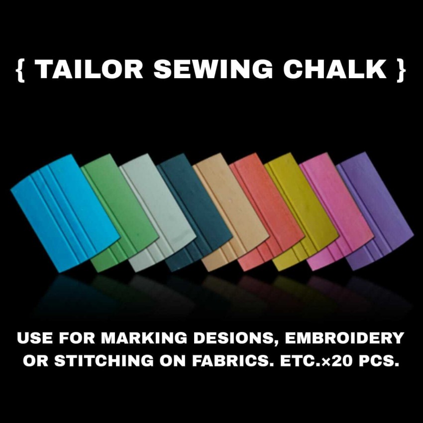 Tailors Chalk for Fabric, Fabric Chalk for Sewing, Fabric Marker ( PACK OF  10 PCS. ) WITH Embroidery Sewing Tool Snips Thrum Thread Cutter Tailor  Scissors ( PACK OF 1 ) BUY 1 ,+ FREE 1