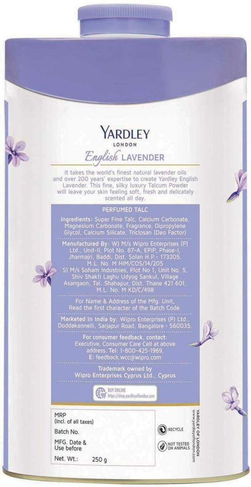 Yardley London by Wipro English Lavender Perfumed Talcum Powder